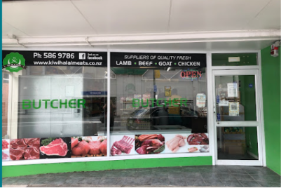 Shopfront windows — supplier of quality fresh lamb, beef, goat, chicken
